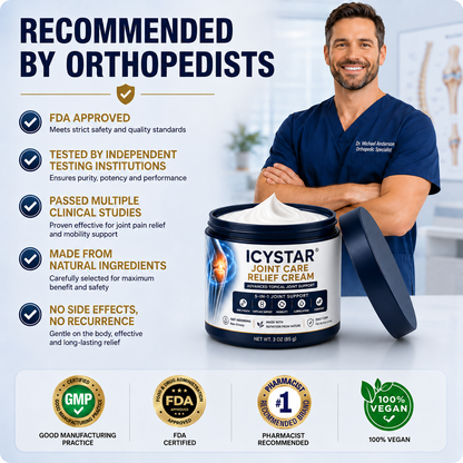 🦴 𝐈𝐂𝐘𝐒𝐓𝐀𝐑® 𝐉𝐨𝐢𝐧𝐭 𝐂𝐚𝐫𝐞 𝐑𝐞𝐥𝐢𝐞𝐟 𝐂𝐫𝐞𝐚𝐦 — 𝟓-𝐢𝐧-𝟏 𝐀𝐝𝐯𝐚𝐧𝐜𝐞𝐝 𝐉𝐨𝐢𝐧𝐭 𝐒𝐮𝐩𝐩𝐨𝐫𝐭 𝐟𝐨𝐫 𝐂𝐨𝐦𝐟𝐨𝐫𝐭, 𝐌𝐨𝐛𝐢𝐥𝐢𝐭𝐲 & 𝐂𝐚𝐫𝐭𝐢𝐥𝐚𝐠𝐞 𝐂𝐚𝐫𝐞